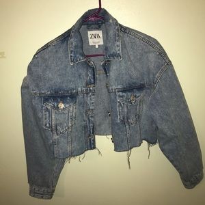 Cropped jean jacket